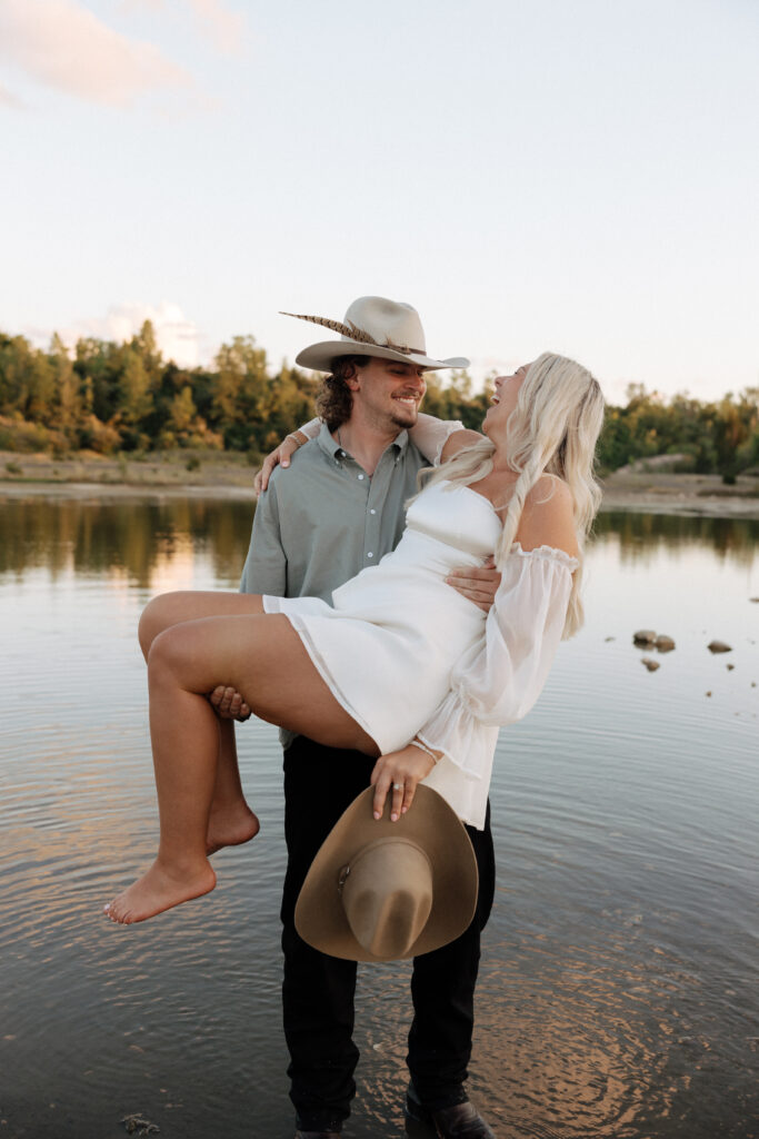 What does and engagement session look like with Megan Badia Photography? My engagement sessions are a memorable adventure, emphasizing fun, connection, and stunning visuals that resonate with the YOUR personality in mind matched with my creative storytelling style.